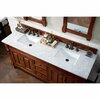 James Martin Vanities Brookfield 72in Double Vanity, Warm Cherry w/ 3 CM Carrara Marble Top 147-114-5781-3CAR